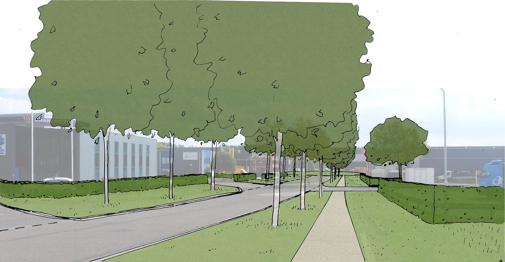 levendig bedrijventerrein Plaza Moerdijk