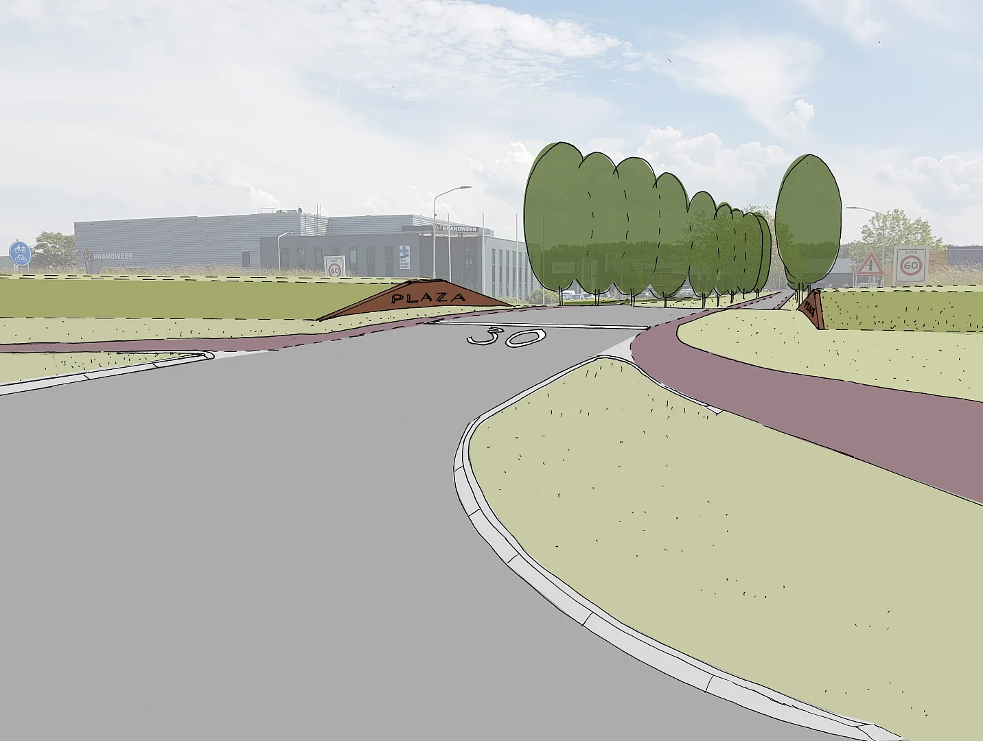 levendig bedrijventerrein Plaza Moerdijk