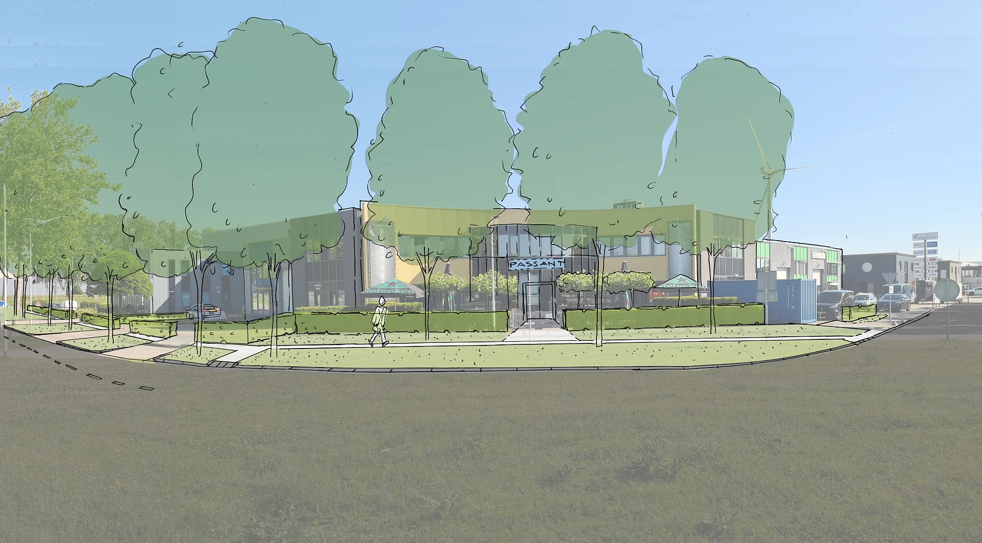 levendig bedrijventerrein Plaza Moerdijk