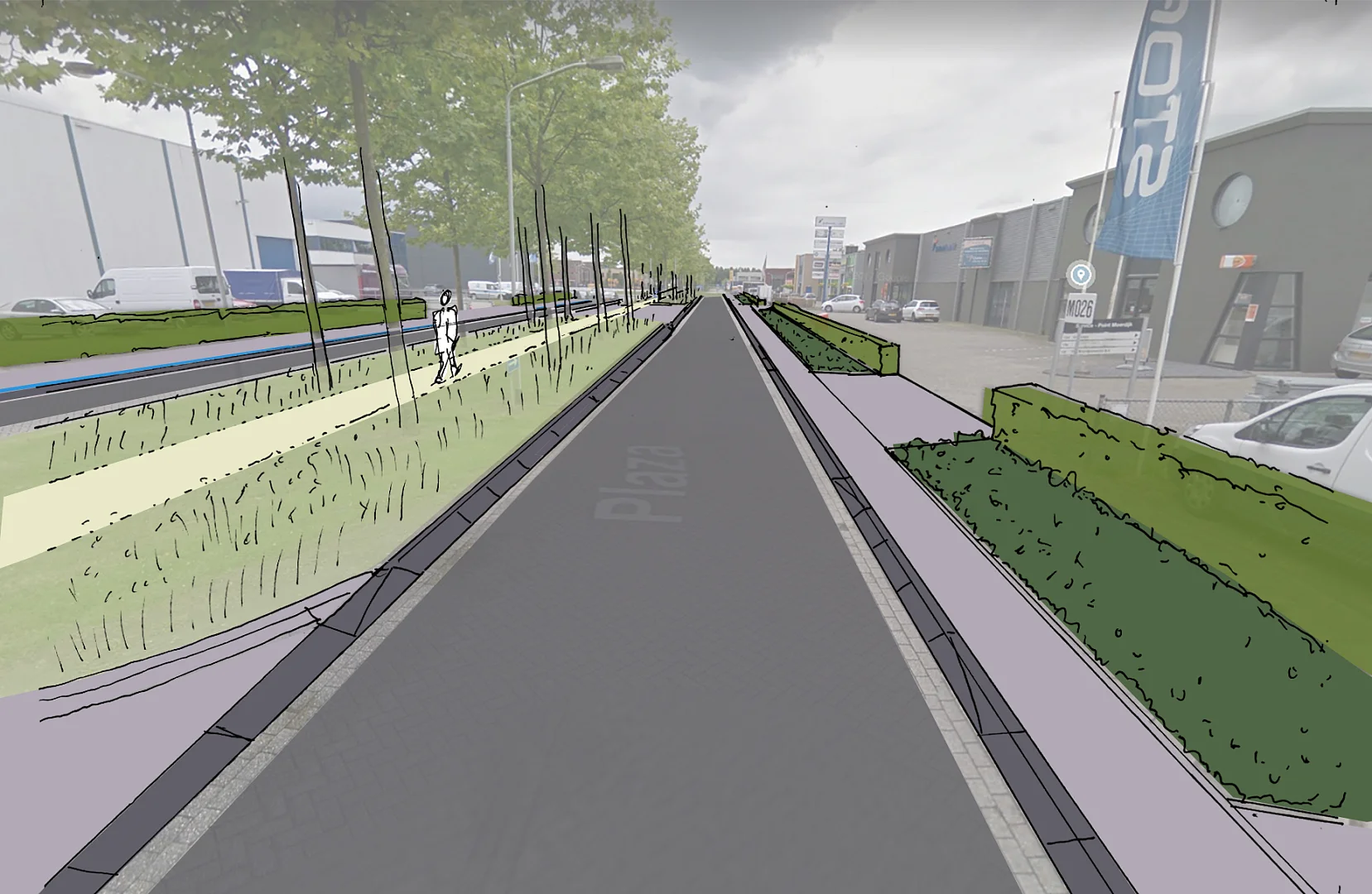 levendig bedrijventerrein Plaza Moerdijk