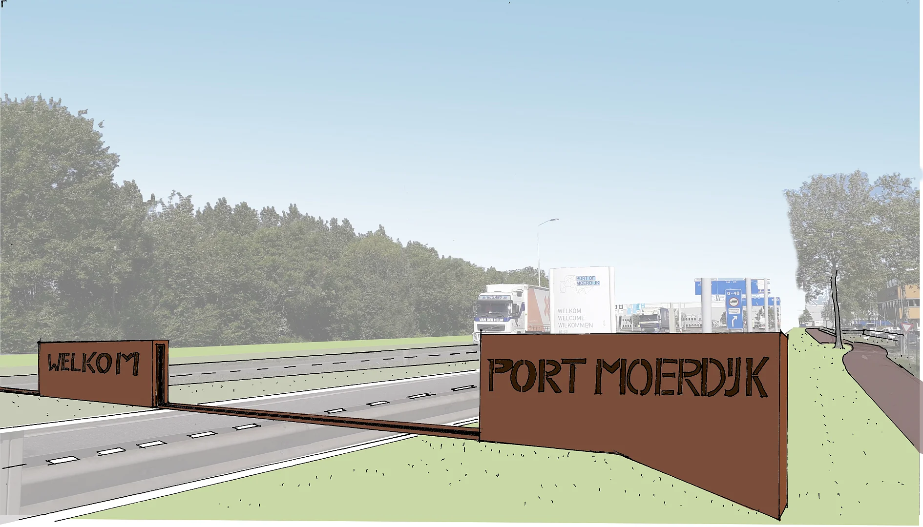 levendig bedrijventerrein Plaza Moerdijk