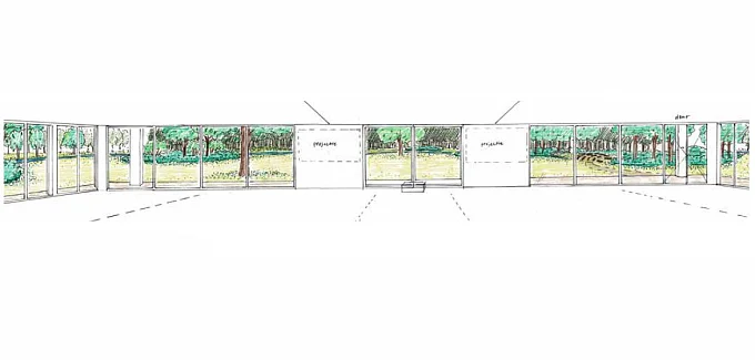 Landschap voor afscheid en herinnering